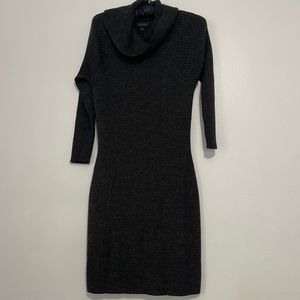 Tahari Arthur S. Levine Gray Sweater Dress.